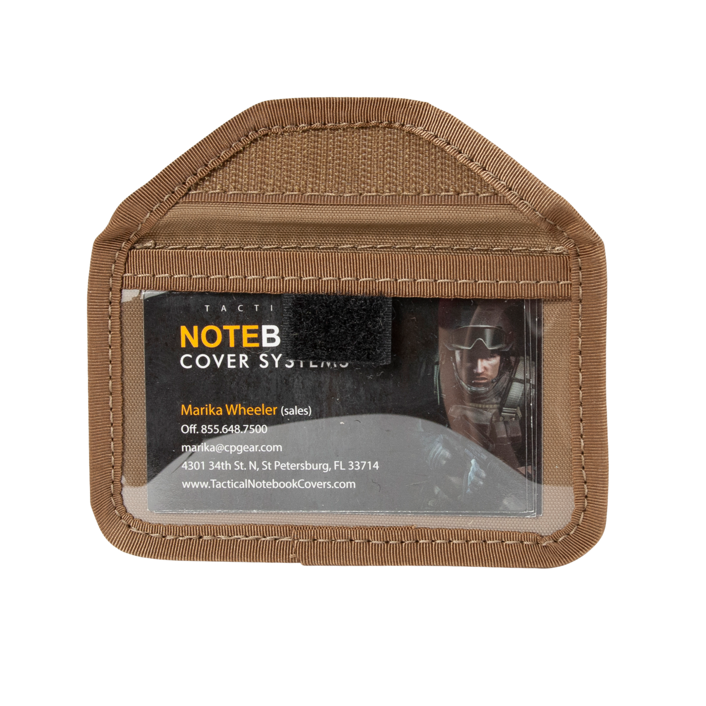 Detachable Business Card Pouch, See-Thru front