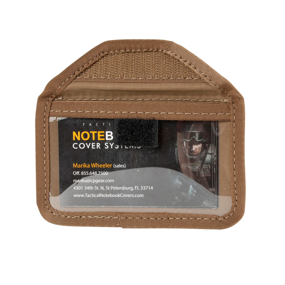 Detachable Business Card Pouch, See-Thru front