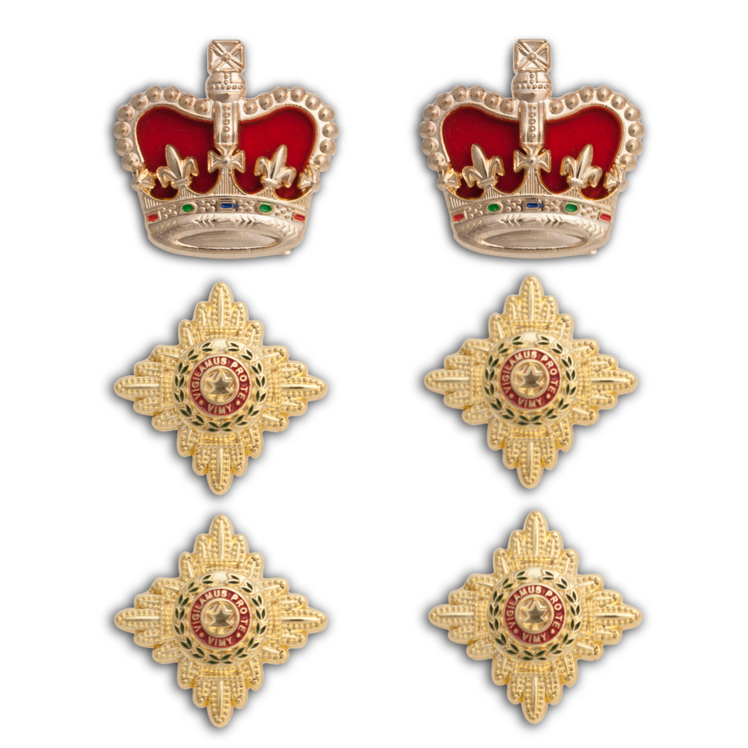 Metal Crown & Pip/Star - DEU rank