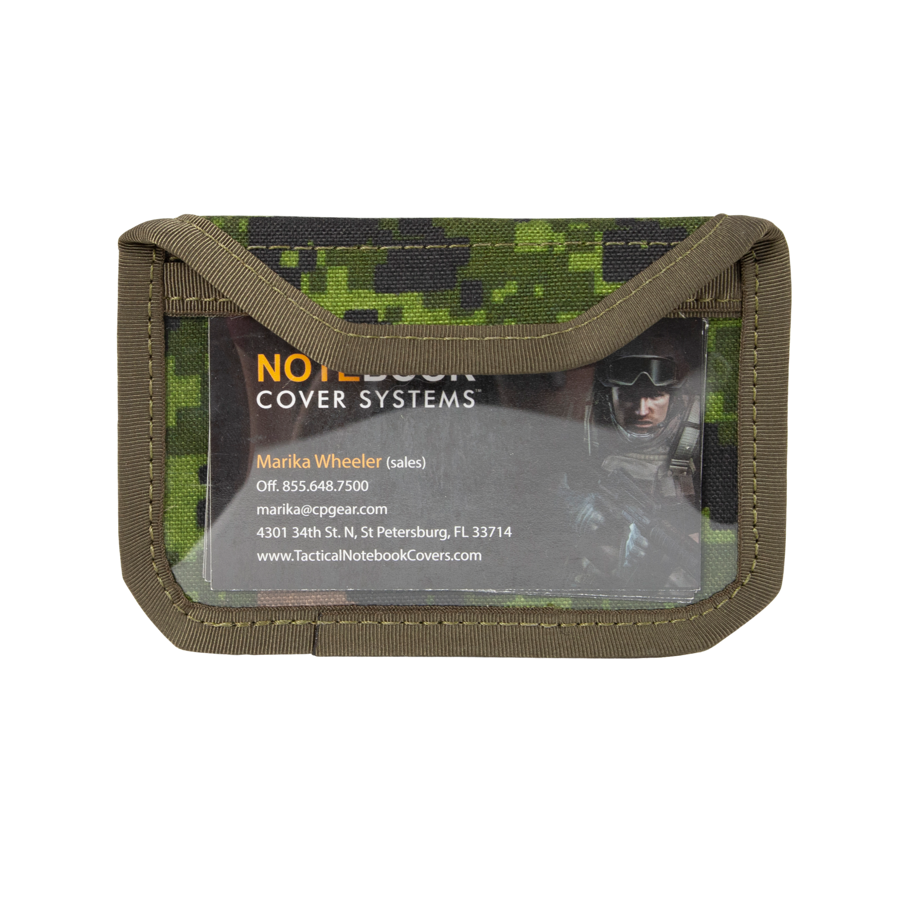Detachable Business Card Pouch, See-Thru front