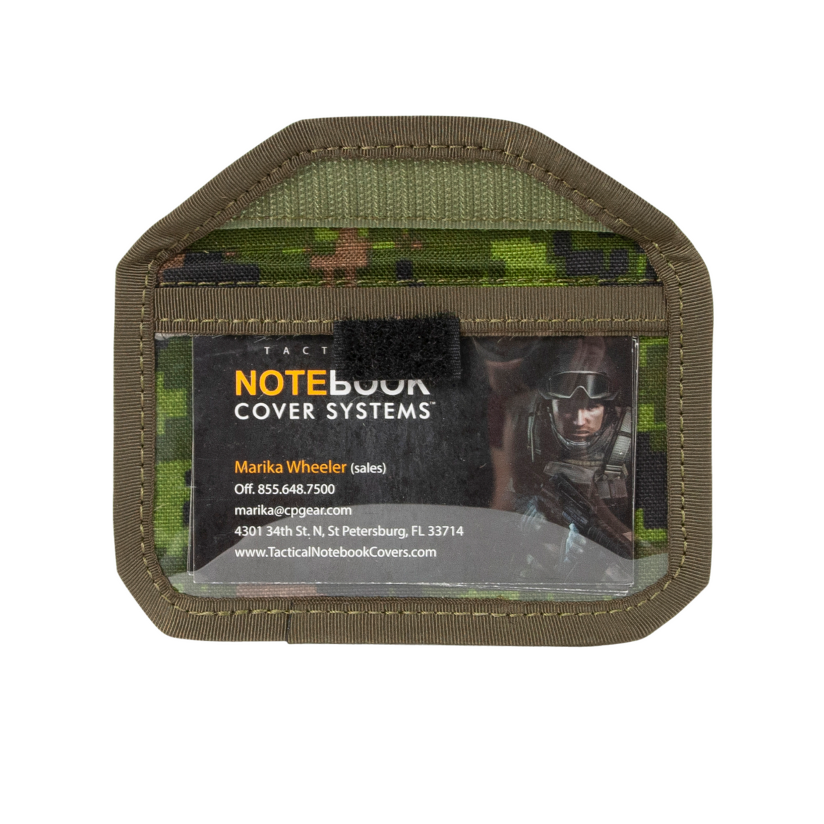 Detachable Business Card Pouch, See-Thru front