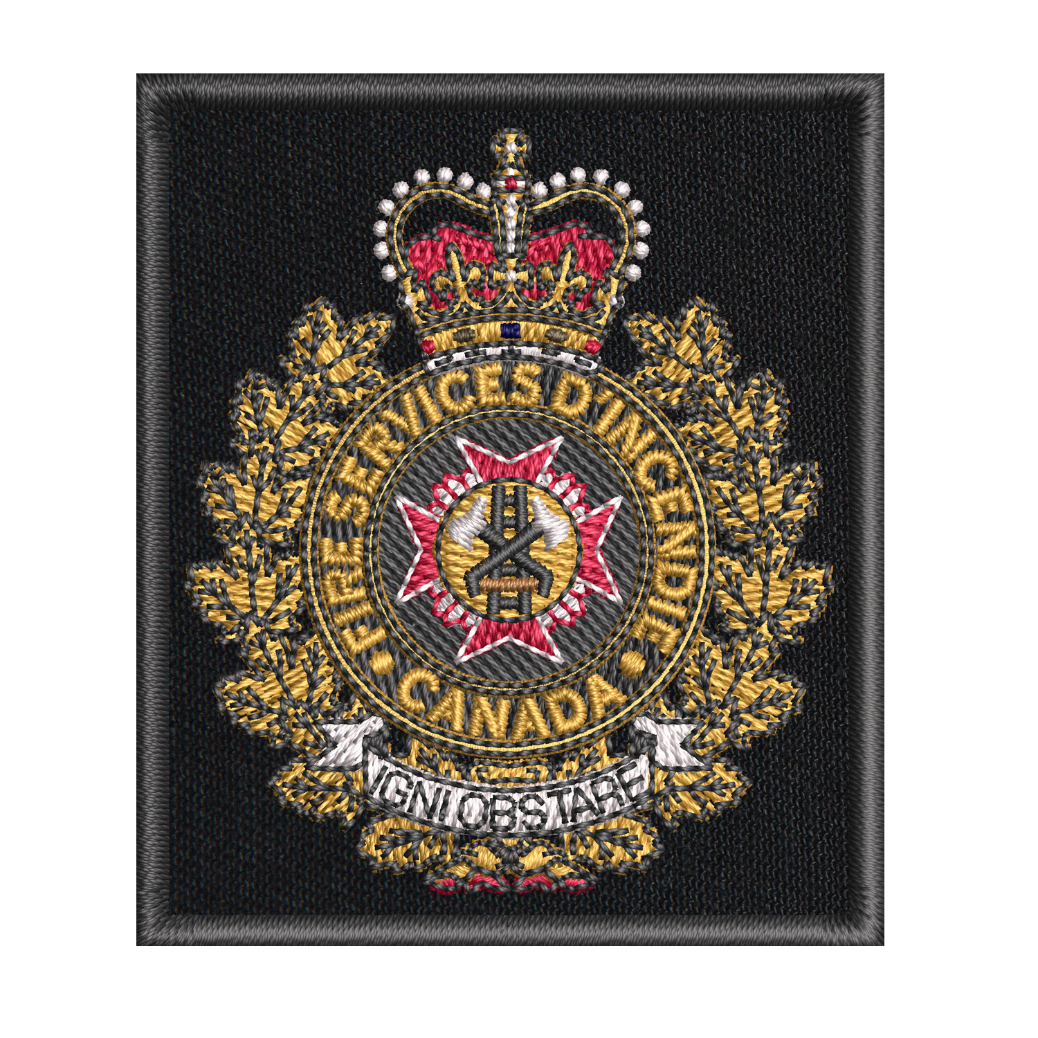 Fire Service D'incendie Badge