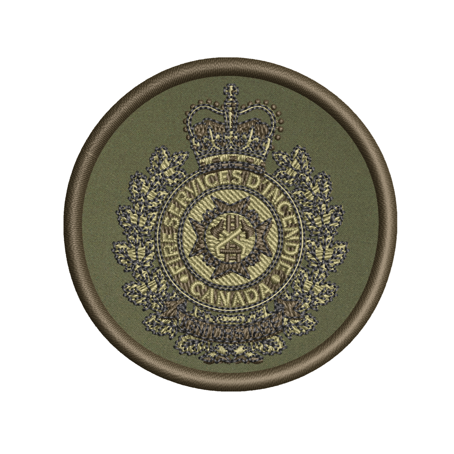 Fire Service D'incendie Badge