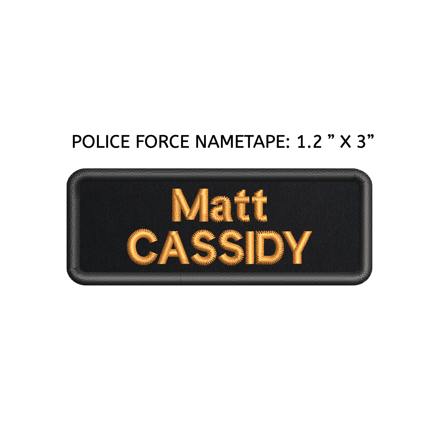 Police Nametapes: Police Force (1.2 x 3")