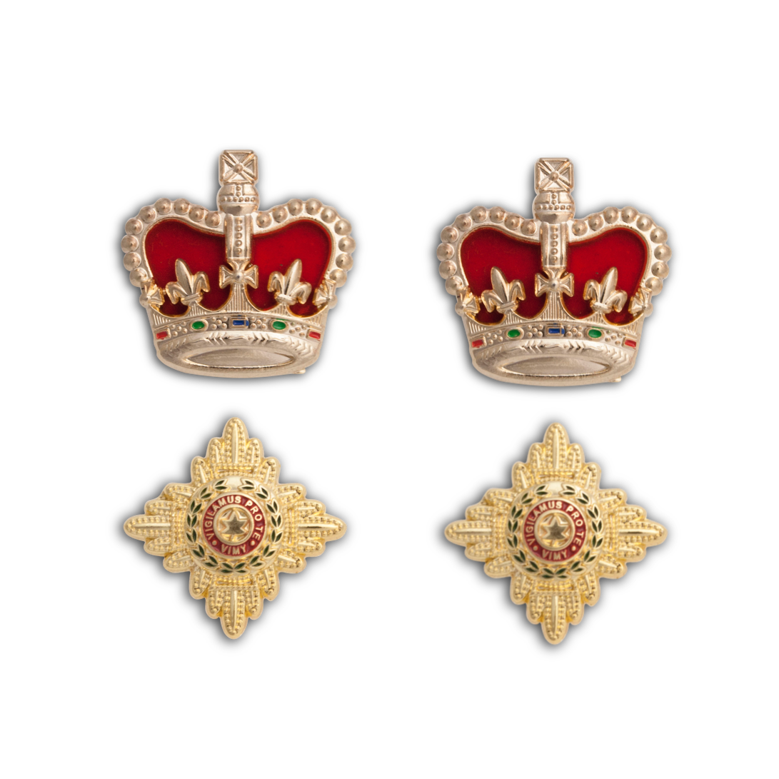 Metal Crown & Pip/Star - DEU rank