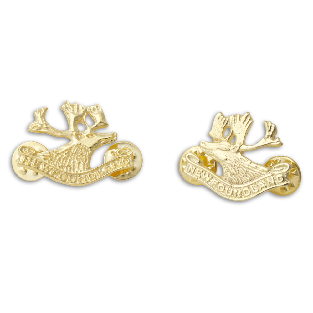 Royal NFLD Reg Collar Badge (metal)