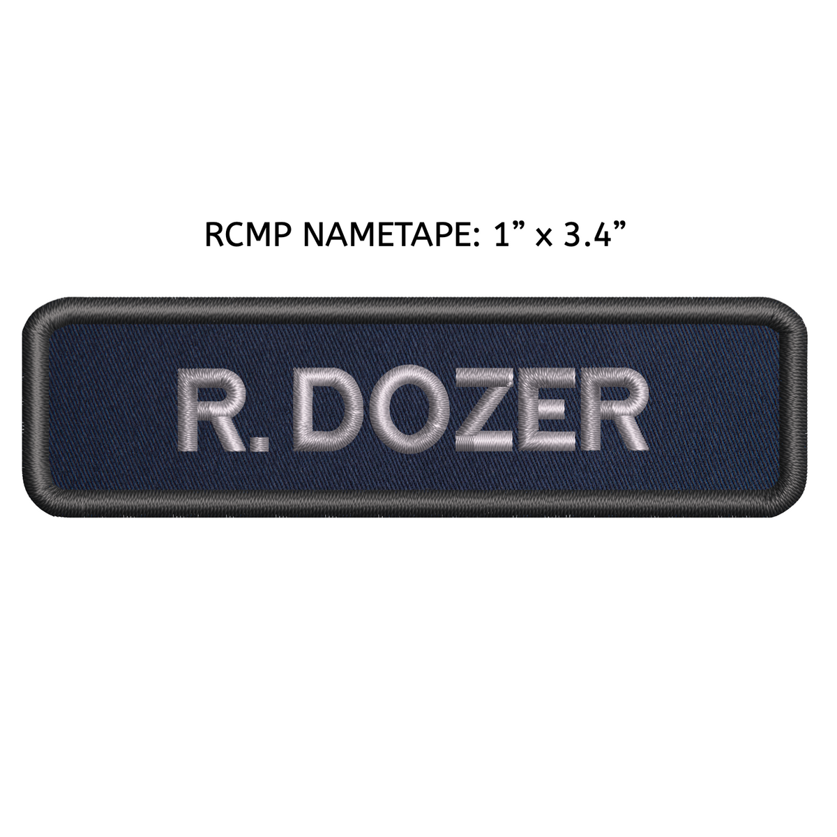 Police Nametapes: RCMP Type B (1 x 3.4")