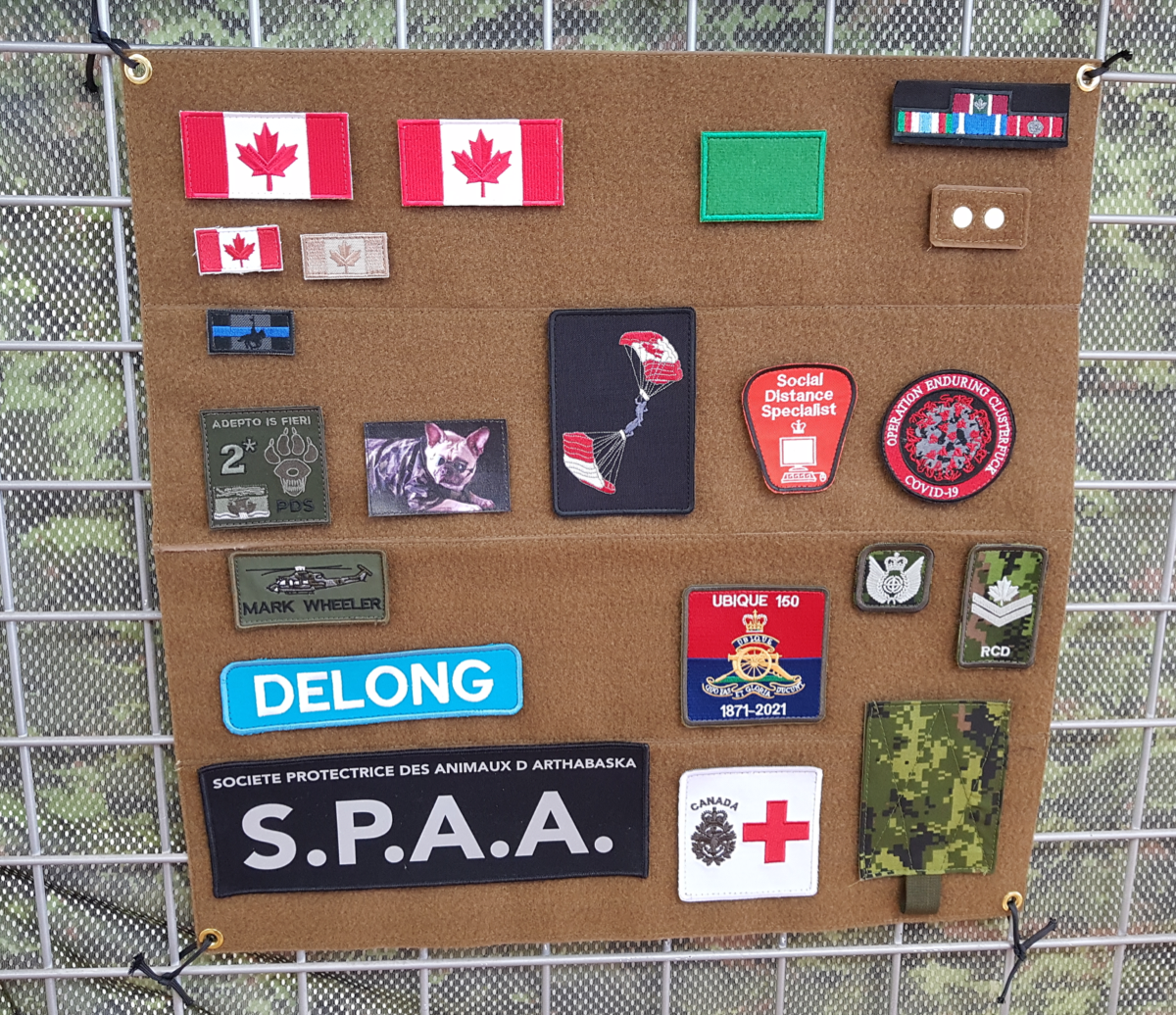 Velcro shop patch board
