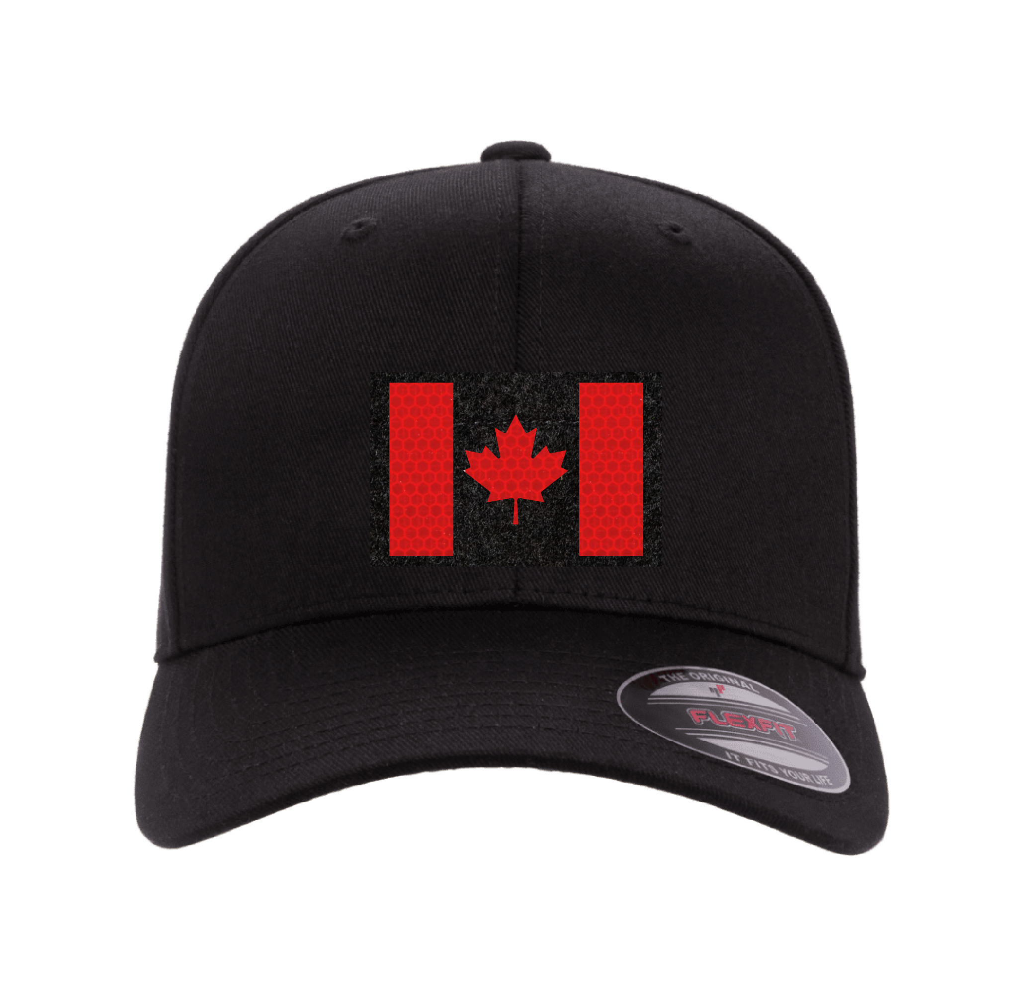 Velcro Hat with Laser-cut Canadian flag