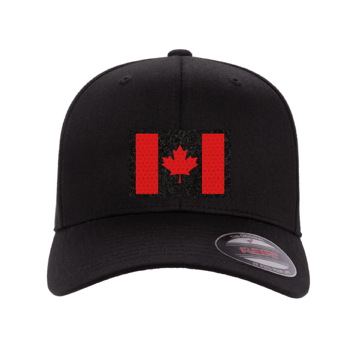 Velcro Hat with Laser-cut Canadian flag
