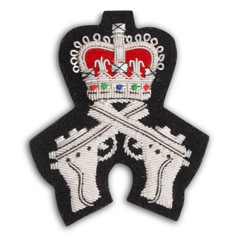 Crossed Pistol with Crown