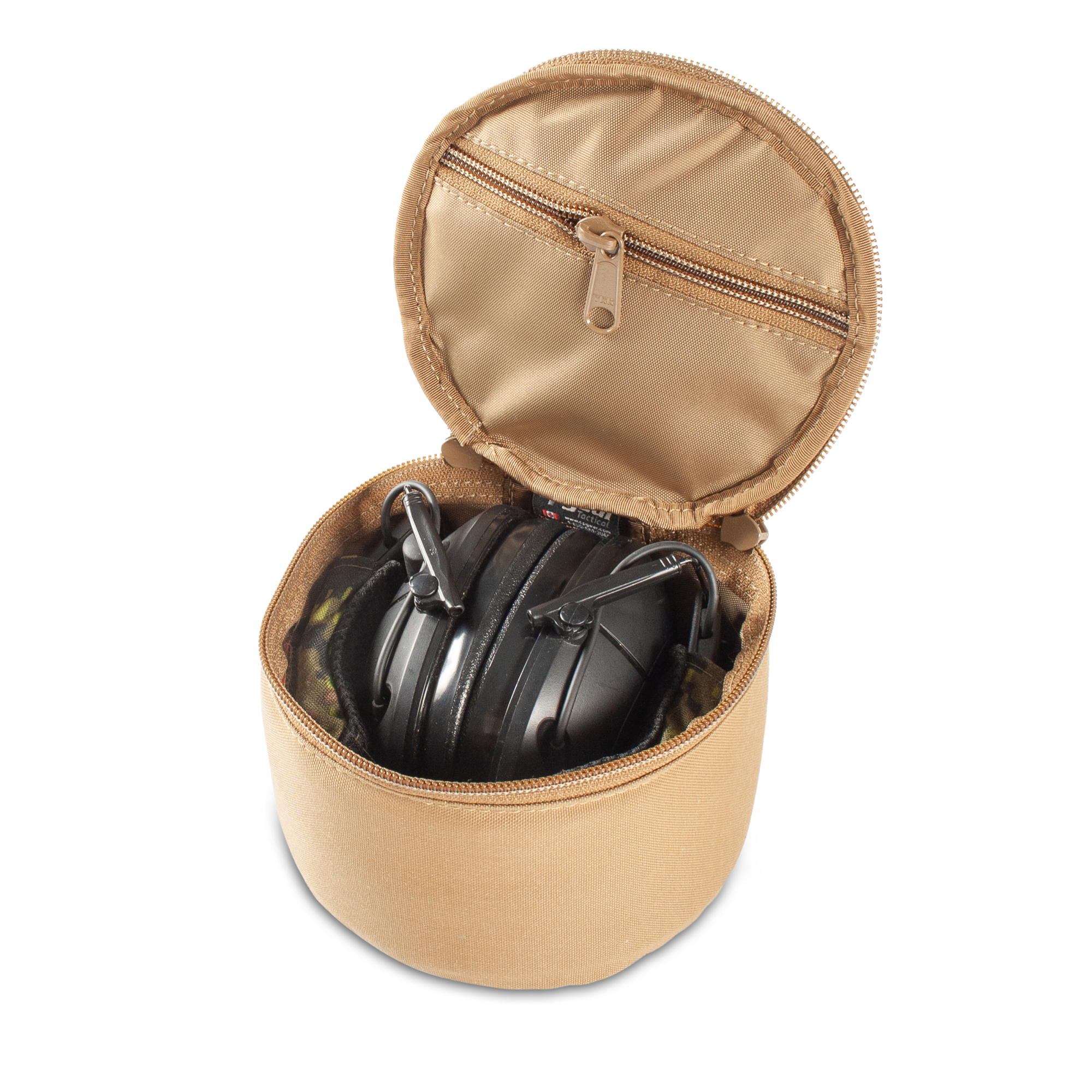 Padded Ear Protection/Round Utility Pouch