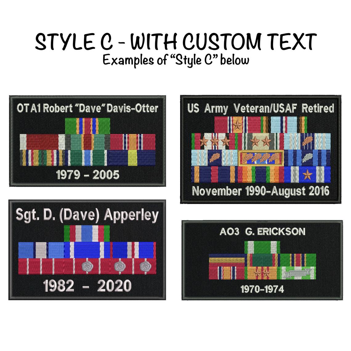 Custom Medal Ribbons Patch (Style C) – CPGear Tactical