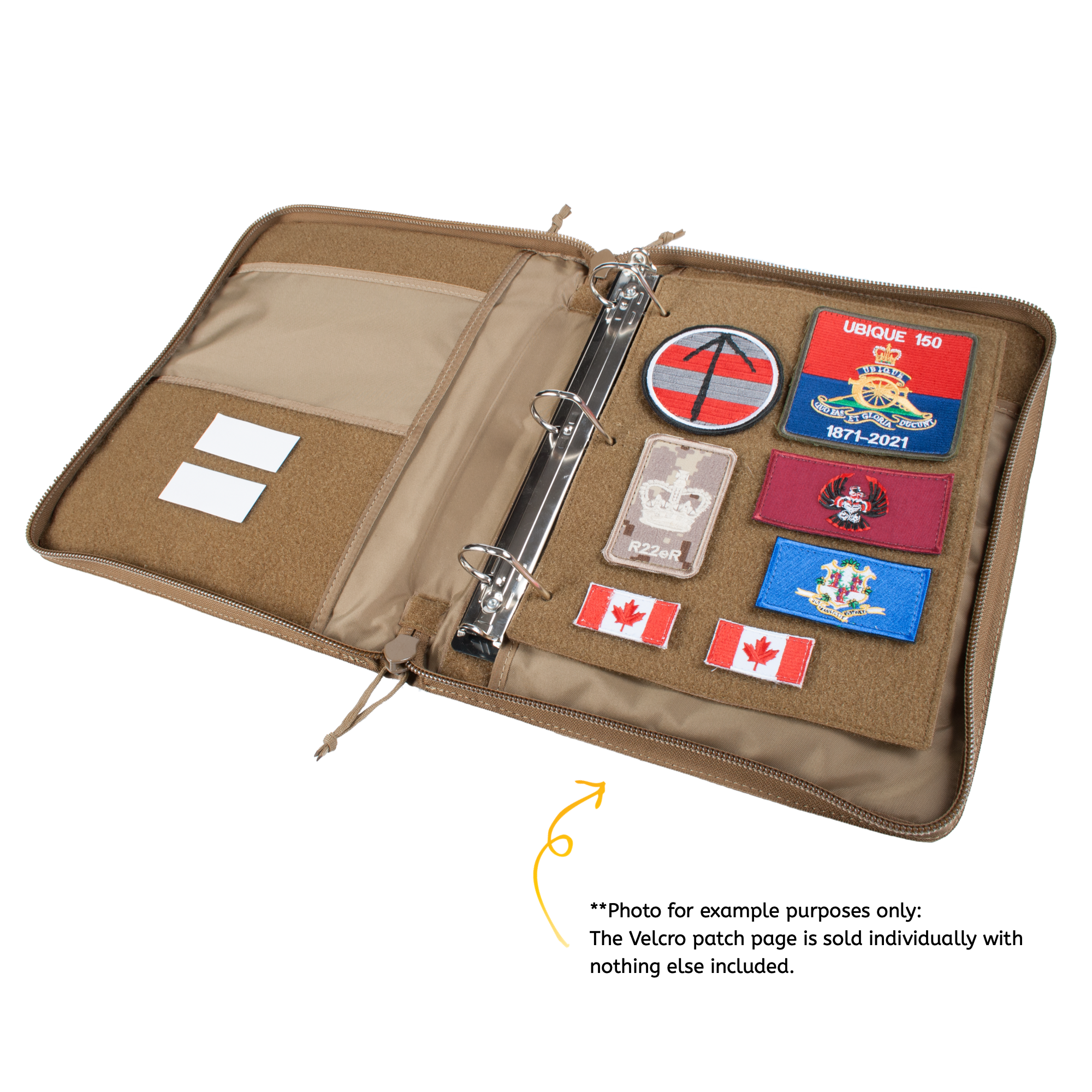 Double-sided Loop Fastener Patch Pages, fits a 3-Ring Binder