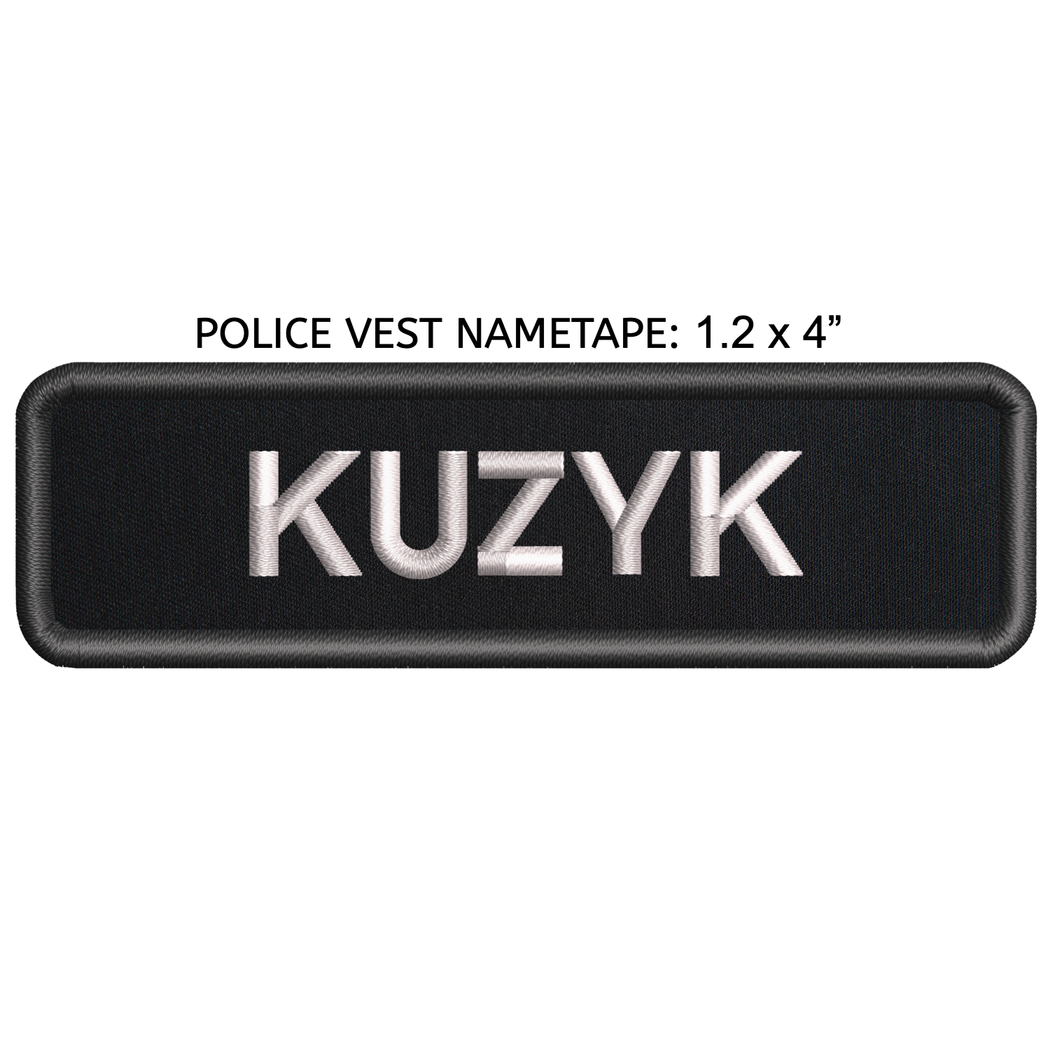 Police Nametapes: For Vest (1.2 x 4")