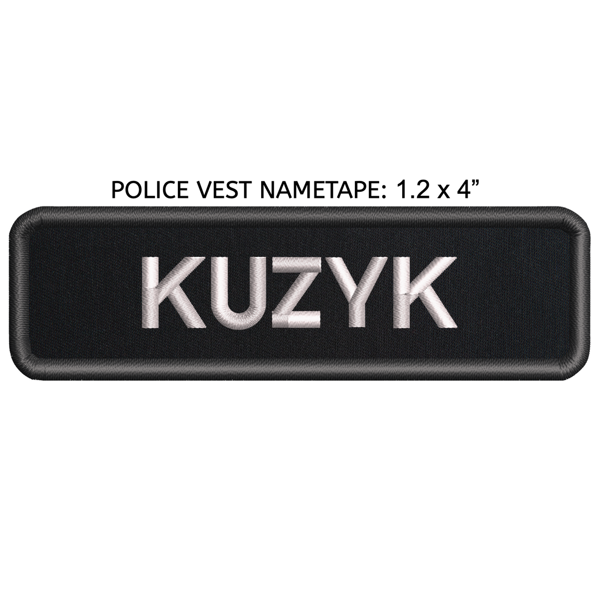 Police Nametapes: For Vest (1.2 x 4")