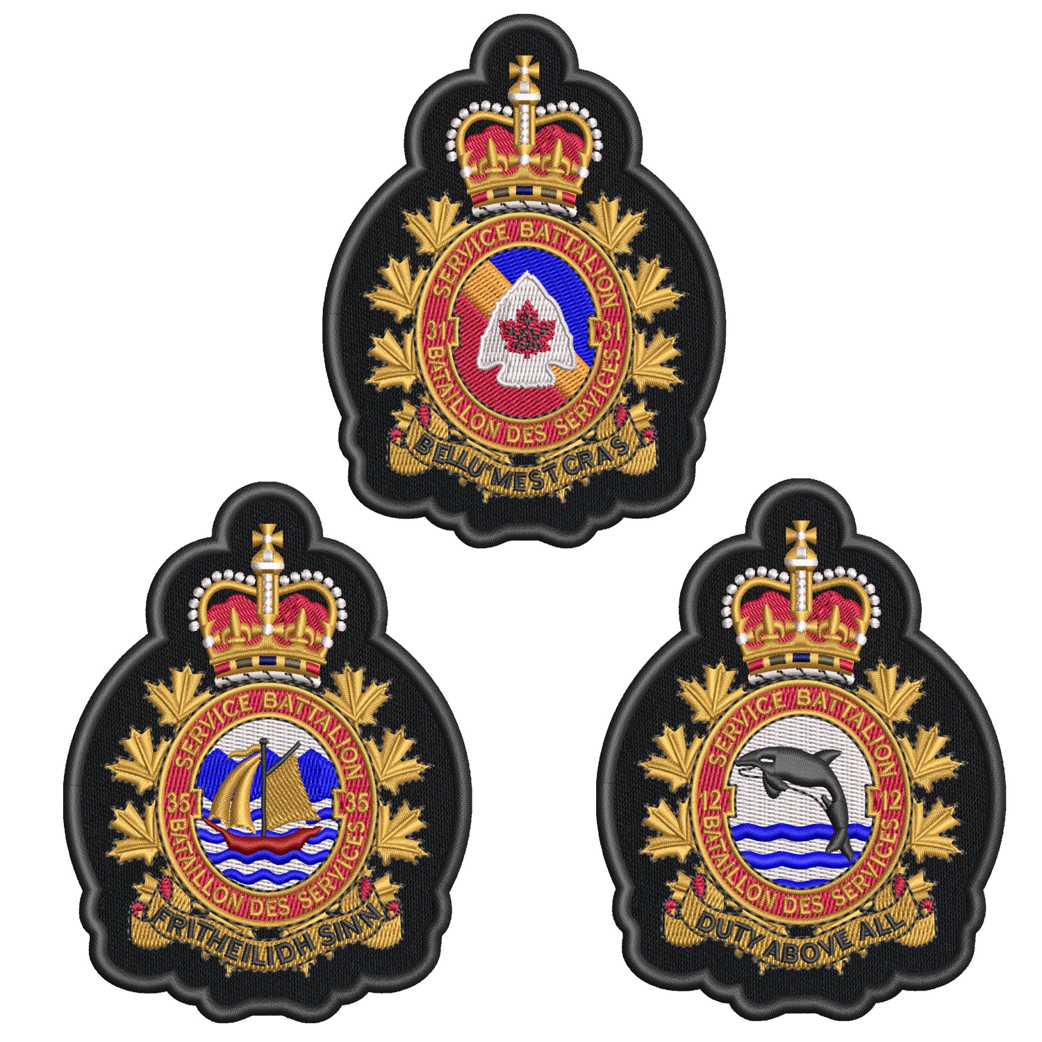Military Crests: Service Battalion Badges